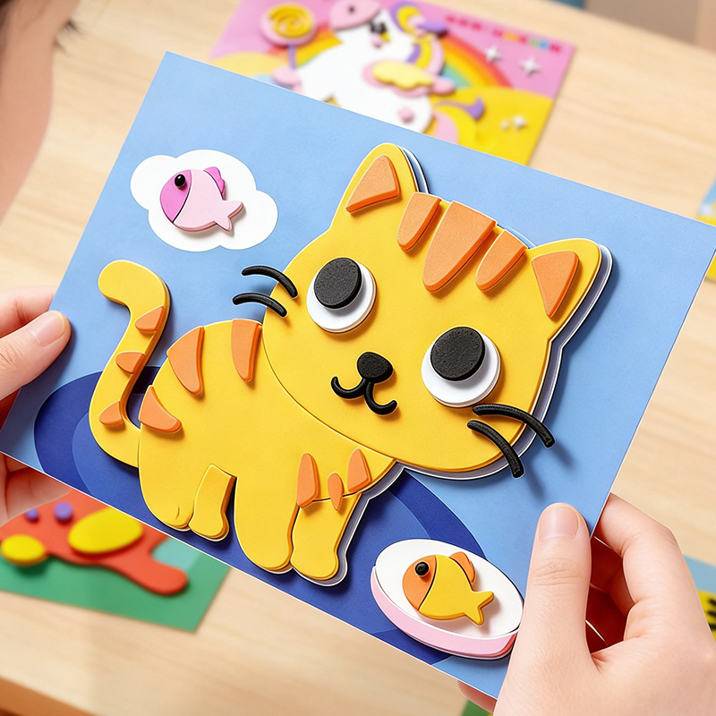 Science Toys Diy - Adesivi 3D per bambini, 10 fogli