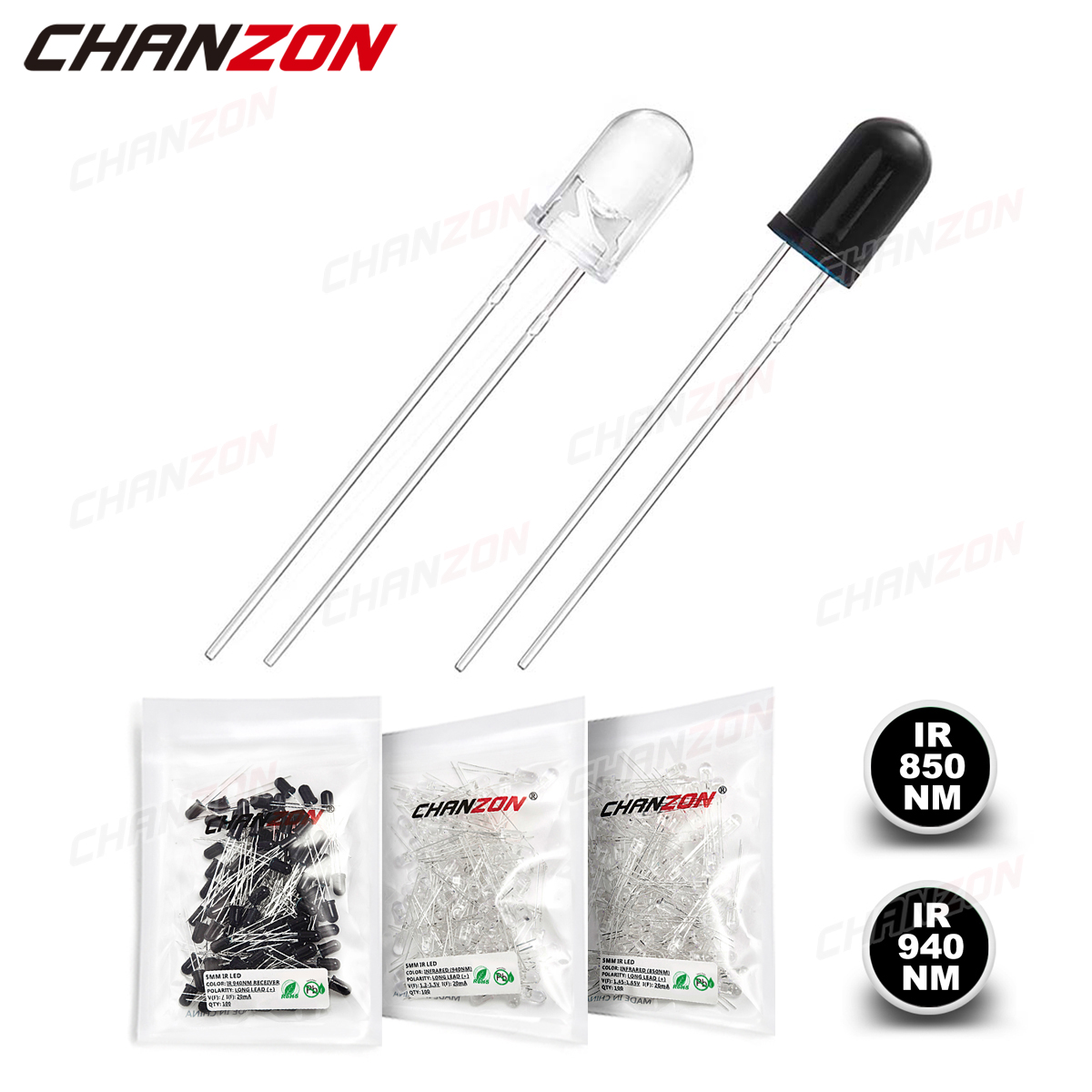 100 Pz 3mm 5mm IR LED Diodo Tr - Science And Hobby Photos recensione e prezzo